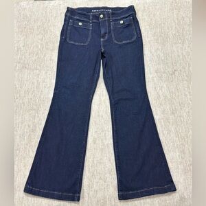 American Eagle Outfitters Women's Navy Flare Jeans